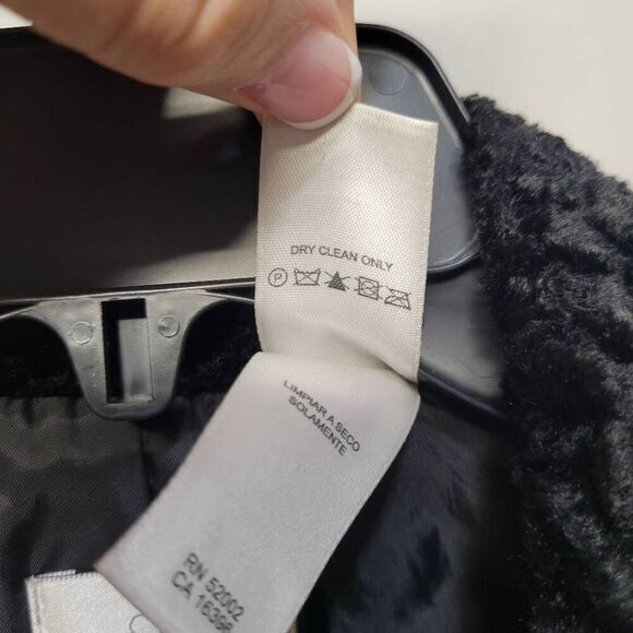 Emma James Jacket SZ 14 Black Crushed Velvet Cropped Whimsygoth Fairy Glam Retro - Picture 7 of 7